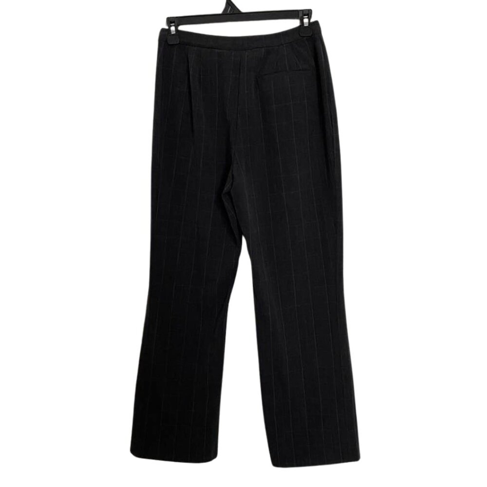 Worthington Petite Stretch Grey Plaid Business Casual Dress Pants - Picture 4 of 13